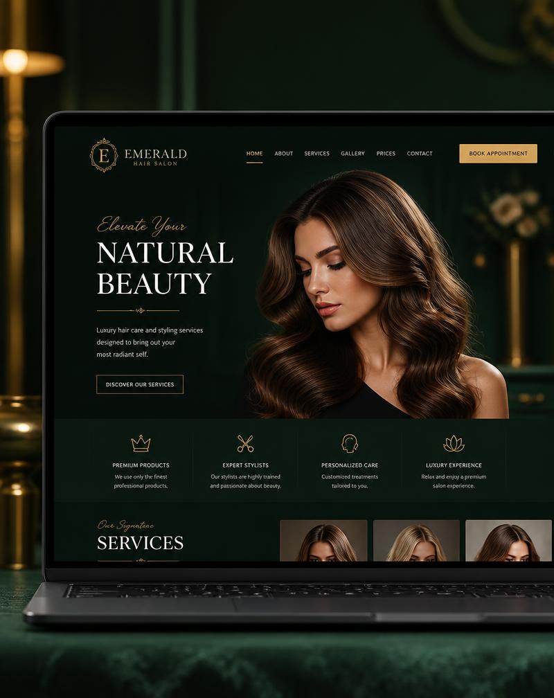 Velvet Salon website design